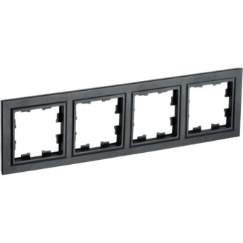 Рамка 4-местная РУ-4-БрЧ черный IEK BRITE - BR-M42-K02 Рамка 4-местная РУ-4-БрЧ черный IEK BRITE - BR-M42-K02