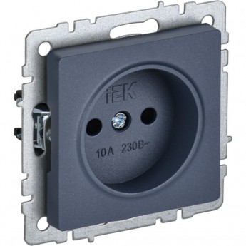 Розетка 1-местная без заземления без защитных шторок 10А IEK BRITE РС10-1-0-БрМ маренго - BR-R10-10-K35 Розетка 1-местная без заземления без защитных шторок 10А IEK BRITE РС10-1-0-БрМ маренго - BR-R10-10-K35