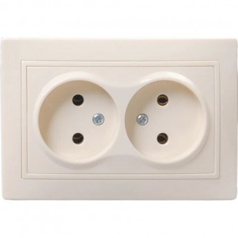 Розетка 2местн. без з/к без защ.штор. 10А IEK КВАРТА (кремовый) РС12-2-ККм ERK23-K33-10-DM Розетка 2местн. без з/к без защ.штор. 10А IEK КВАРТА (кремовый) РС12-2-ККм ERK23-K33-10-DM