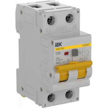Выключатель автоматический дифференциального тока IEK KARAT KA-VD14-1-020-C-030-AC 20А 30мА тип A АВДТ32EM